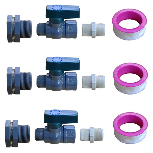 3 Stück 3/4 Zoll Regentonne Zapfen Set, Wassertonne PVC Garten Umsteller Set... - Bild 1 von 6