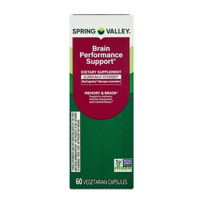 Brain Performance Memory Support, Vegetarian Capsules, 60 Count