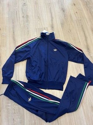 Adidas Originals Men's Firebird Track Suit KD3846 Blue Italy Fifa Set Top Bottom