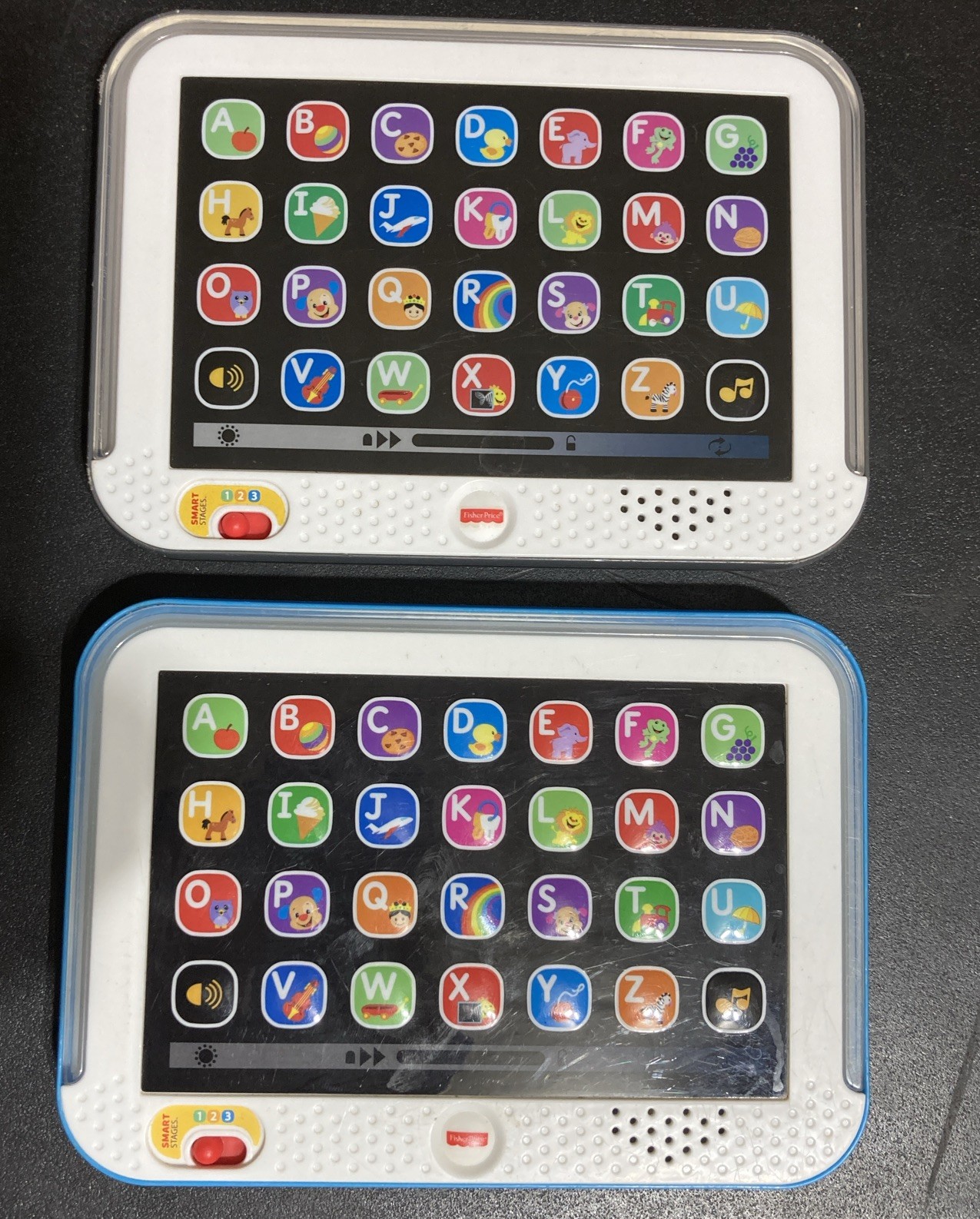 2 Fisher Price Laugh And Learn Smart Stages Talking Tablet TESTED