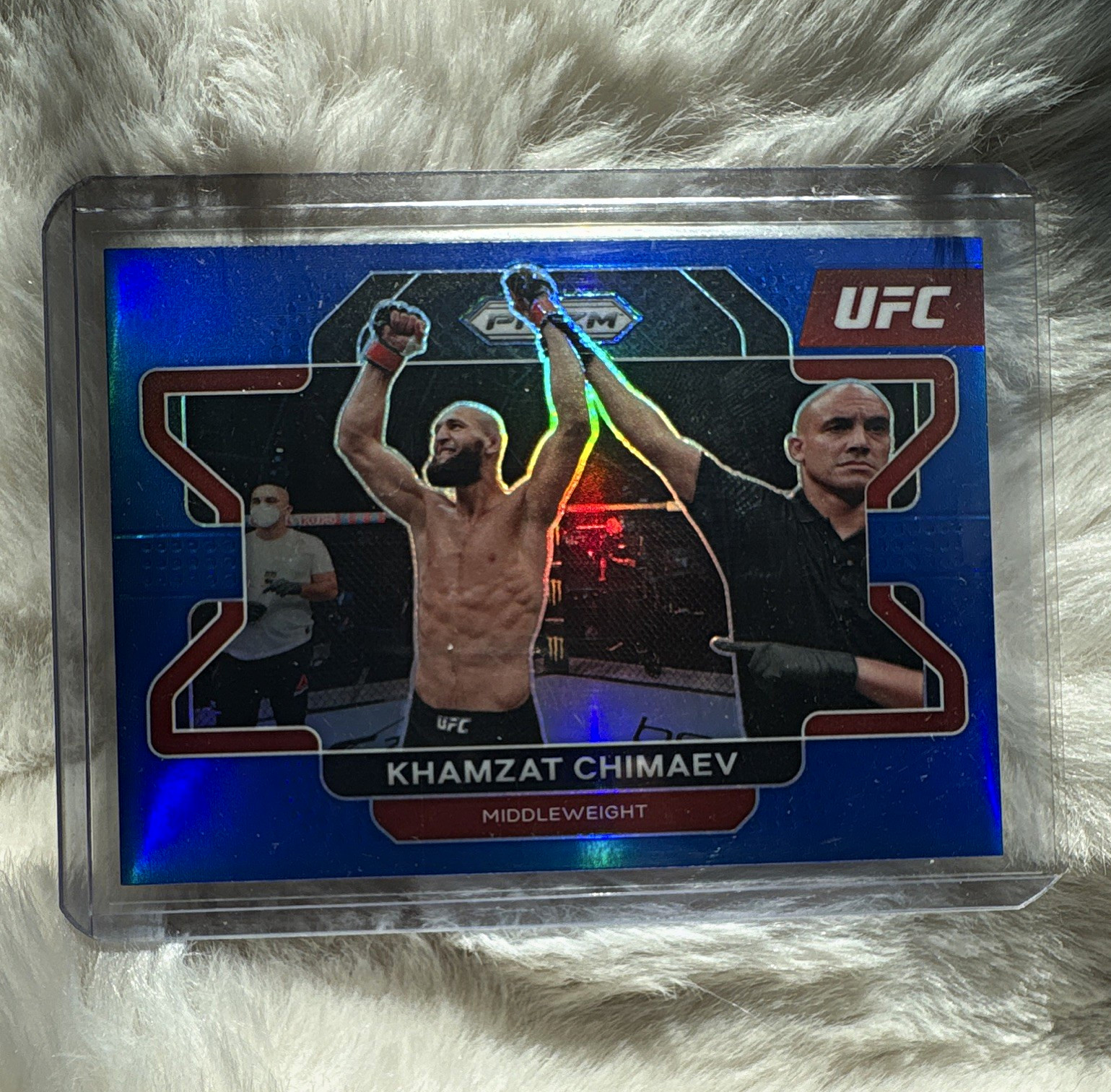 Panini Prizm UFC 2022 Khamzat Chimaev #94 Blue Prizm 051/199