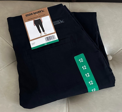 Eddie Bauer Women's Horizon Straight Ankle Pants - Black - Size 12