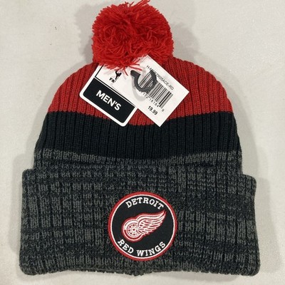 Detroit Red Wings Hockey NHL Fan Favorite Knit Pom Cap Hat NWT