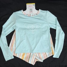 BNWT Roxy Youth Girls 3-piece Swimsuit Set Size Small 7/8 UPF 50