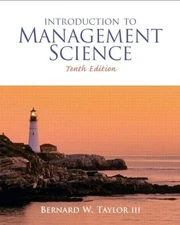 Introduction to Management Science Hardcover Bernard W., III Tayl