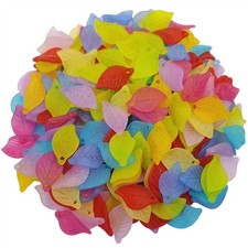 100PCS DIY Frosting Leaf Candy Color Jewelry Making Acrylic Mini Pendant