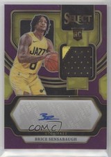 2023-24 Panini Select Rookie Jersey Purple Prizm 30/99 Brice Sensabaugh Auto j6a