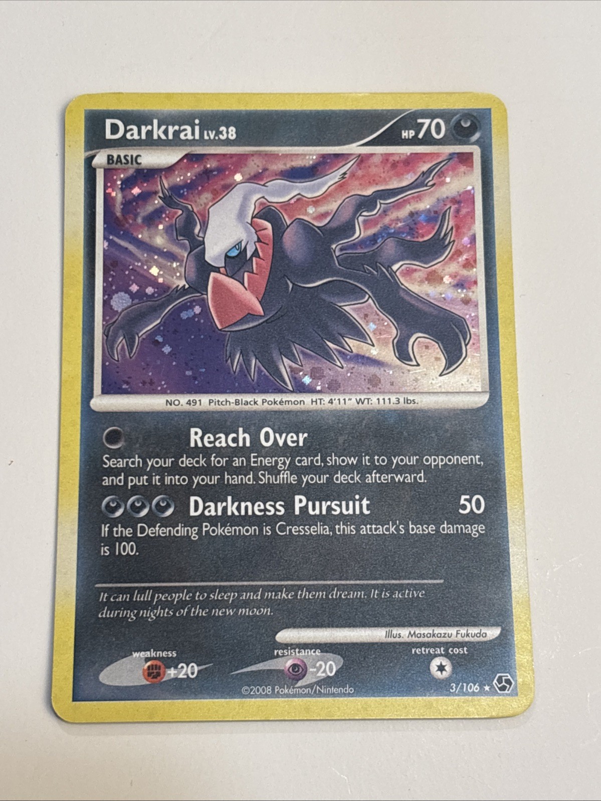 Pokémon TCG Darkrai 3/106 Great Encounters Holo Eng Near mint