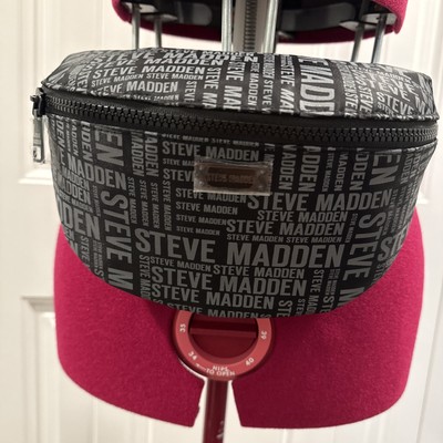 Steve Madden Logo Pattern Women's Fanny Pack Black O/S
