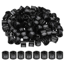 100 Pcs Clothes Hanger Marker, XXS Size Tag Fit 3mm Rod for Garment Black