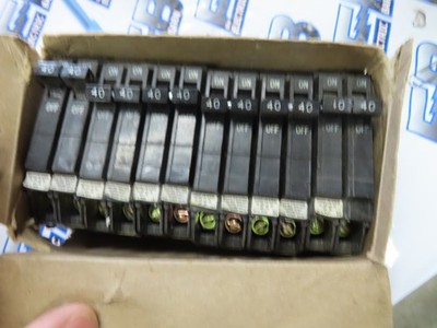 GE THQP240 Tandem Circuit Breaker (BOX OF 6) 40 Amp 240 2P Thin (OS) -NEW-B