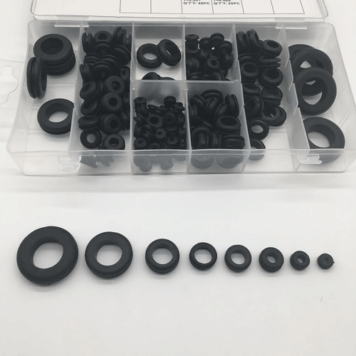 180 pc Rubber Grommet Assortment Kit Set Firewall Hole Electrical Wiring Gasket - Picture 5 of 12