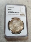 1888-S Morgan Dollar - VAM-13 Hit List 40 - MS62 - NGC - Toning, Mirrors & Frost