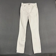 Abercrombie & Fitch Jeans Womens 4L White Slim Straight High Rise Curve Denim
