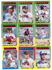 2024 TOPPS HERITAGE BASE TEAM SET ATLANTA BRAVES STRIDER ACUNA QTY