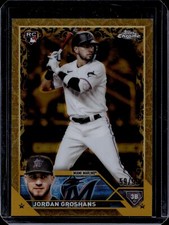 2023 Topps Chrome Gilded Collection Gold Etch Refractor Jordan Groshans RC 59/99