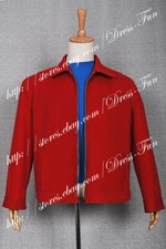 Smallville Clark Kent Cosplay Red Denim Jacket Coat Popular Adult Costume