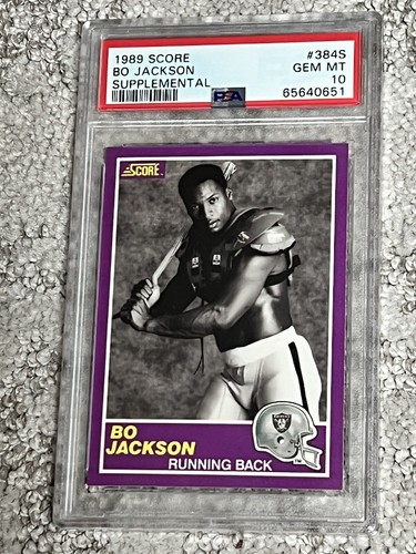 PSA 10 GEM MINT 1989 SCORE SUPPLEMENTAL FOOTBALL CARD BO JACKSON ROOKIE RAIDERS