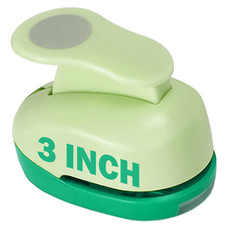 Circle Punch 3 Inch Craft Hole Punch - Large Circles Craft Punch Green Handmade