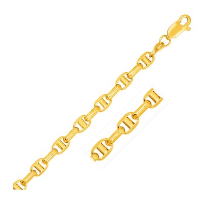 14k Yellow Gold Anchor Chain (5.10 mm)
