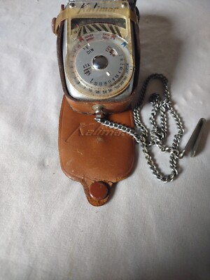Vintage Kalimar Camera Exposure Meter Model A-1 81M Original Leather Case