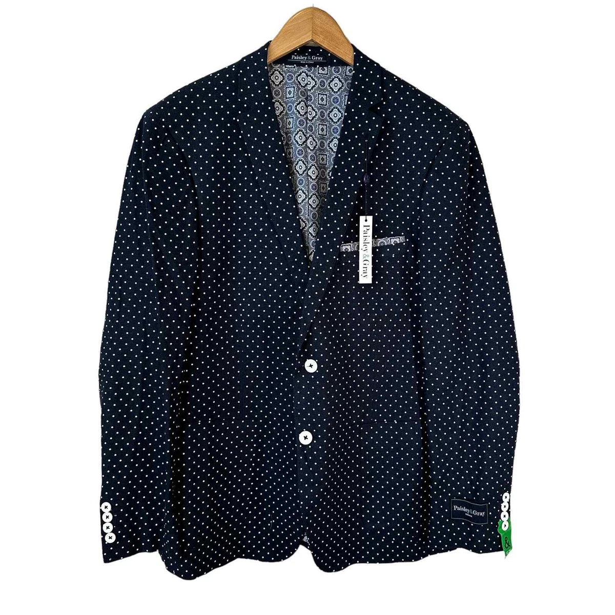 Paisley and gray polka hotsell dot blazer