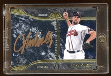 2016 TOPPS TIER ONE JOHN SMOLTZ GOLD AUTOGRAPH /25 ON CARD AUTO  MINT BRAVES HOF