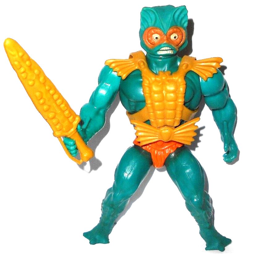 Masters of the Universe 1982 MER-MAN complete 1981 ORANGE belt