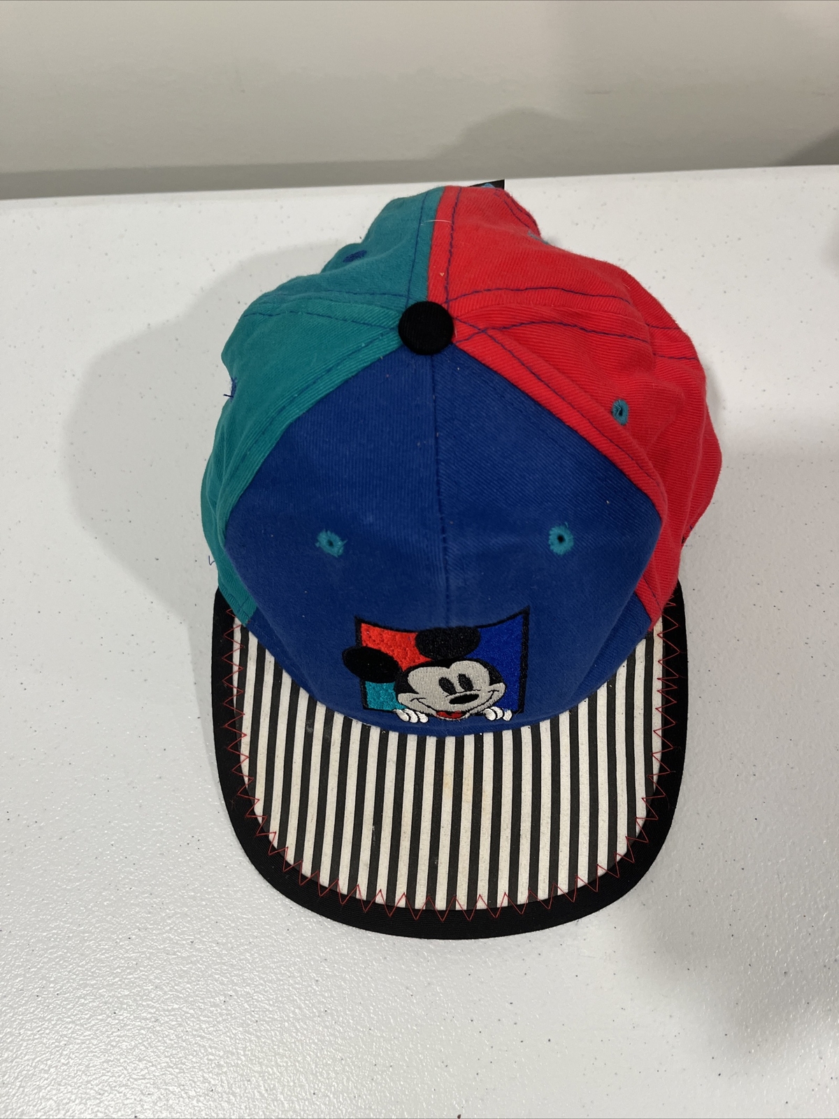 Vintage Mickey & Co. Walt Disney Fresh Caps Drew Pearson Green Red Blue Kids Hat