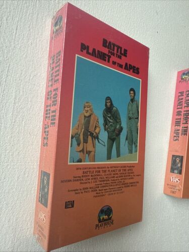 1985 BATTLE Escape From PLANET Of APES (Play House) Lot 2 VHS TAPES SEALED SET!! - Picture 2 of 12