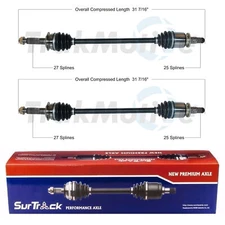 SurTrack Pair Set of 2 Rear CV Axle Shafts For Subaru Forester 2.0L 2.5L H4