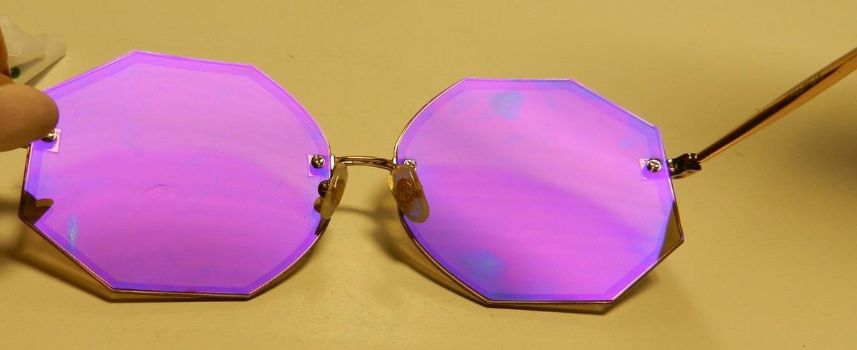 AUTHENTIC WILDFOX GEM SUNGLASSES OCTAGONAL W/CASE METAL  display picture 2