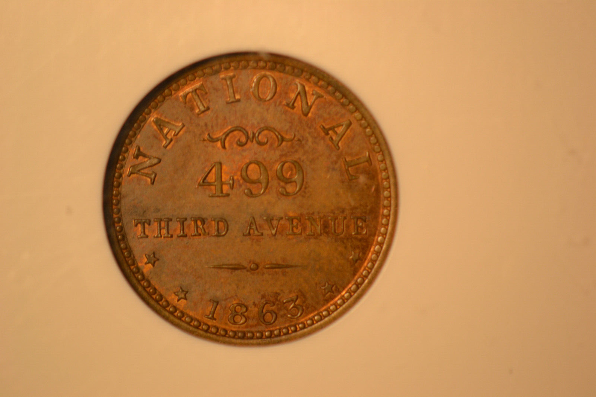 1863 B. Maloney, New York, NY, MS63 Brown NGC. Fuld-NY630AU-1a | eBay