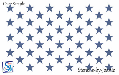 Joanie Stencil (50) 1.5'' Star 12x19 Blue Amercian Pallet Flag Patriotic DIY Sign