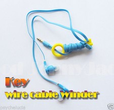 2x Key Wire Cable Winder For iPhone iPod Samsung Sony Earphones MP3 Headphones