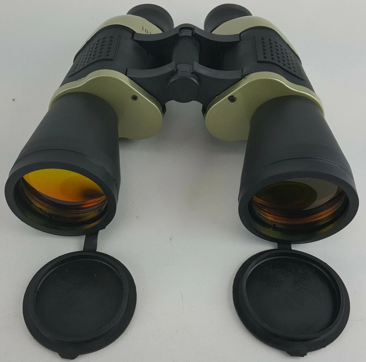 10 X TIMES POWER BINOCULAR TWO TONE BLACK LENS COVERS RUBY LENSES