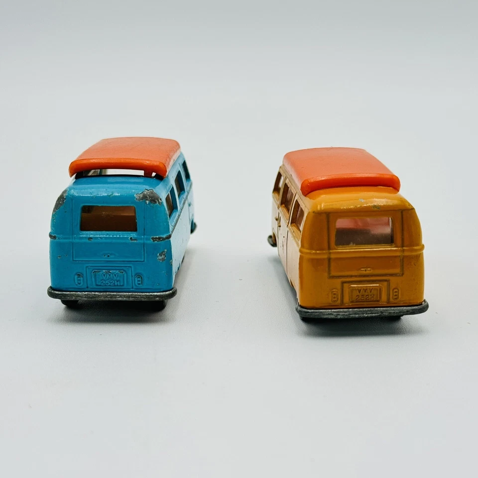 Retro De Colección 1970 Azul y Naranja Matchbox Superrápido VW Volkswagen Camper Furgonetas #23 Foto 4 de 4
