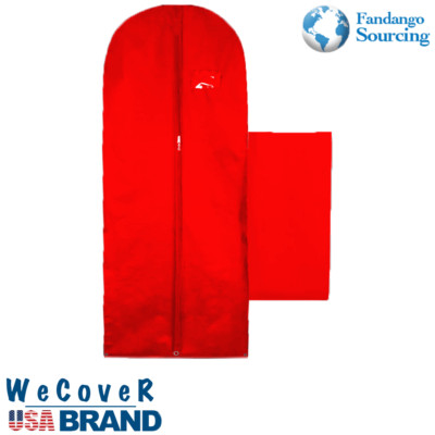 64'' Clothes Cover Storage Bag Dress Travel Bag w/Handle & Snaps Color Red 3 Pack