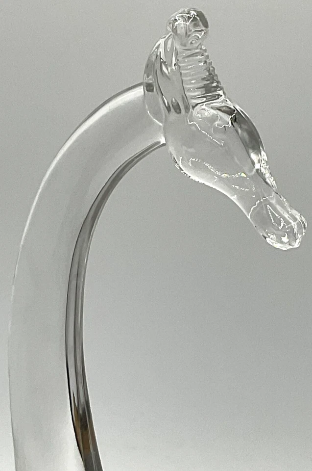 "Estatua de colección de jirafa de vidrio Heisey de 10 3/4"" de alto animal de zoológico de EE. UU. Sahara" Foto 2 de 4