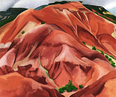 絵画 Red Mountain The Mountain, New Mexico Painting by Georgia O'Keeffe Art