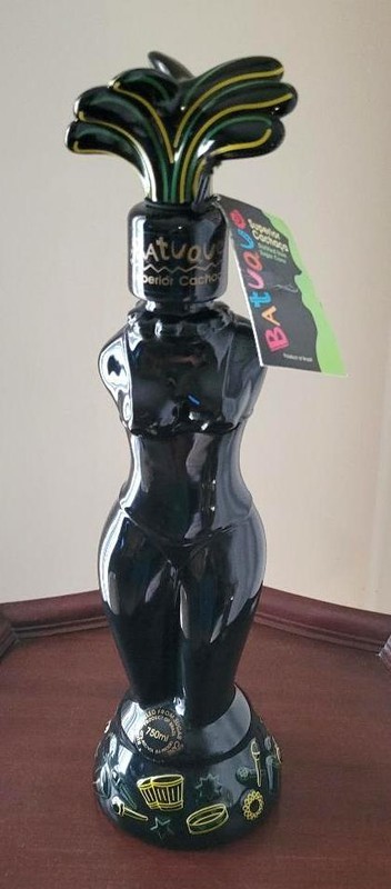 RUM DECANTER BOTTLE PORCELAIN WOMAN FIGURE IN BIKINI BRAZIL 1ST ED. 2003 W/TAG