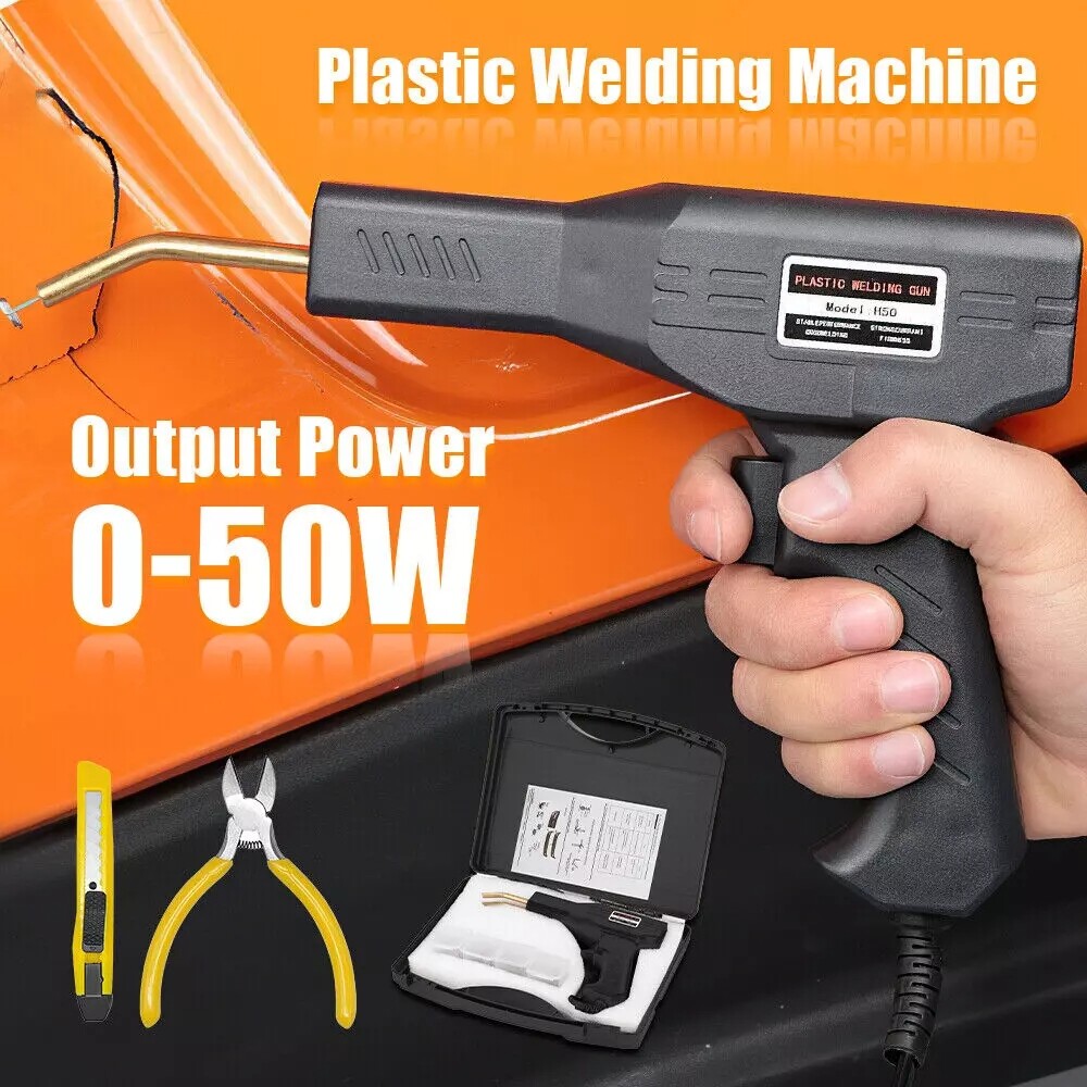 600-Staple Hot Stapler Gun for Car Bumper Fender Plastic Repair Welding Kit-image