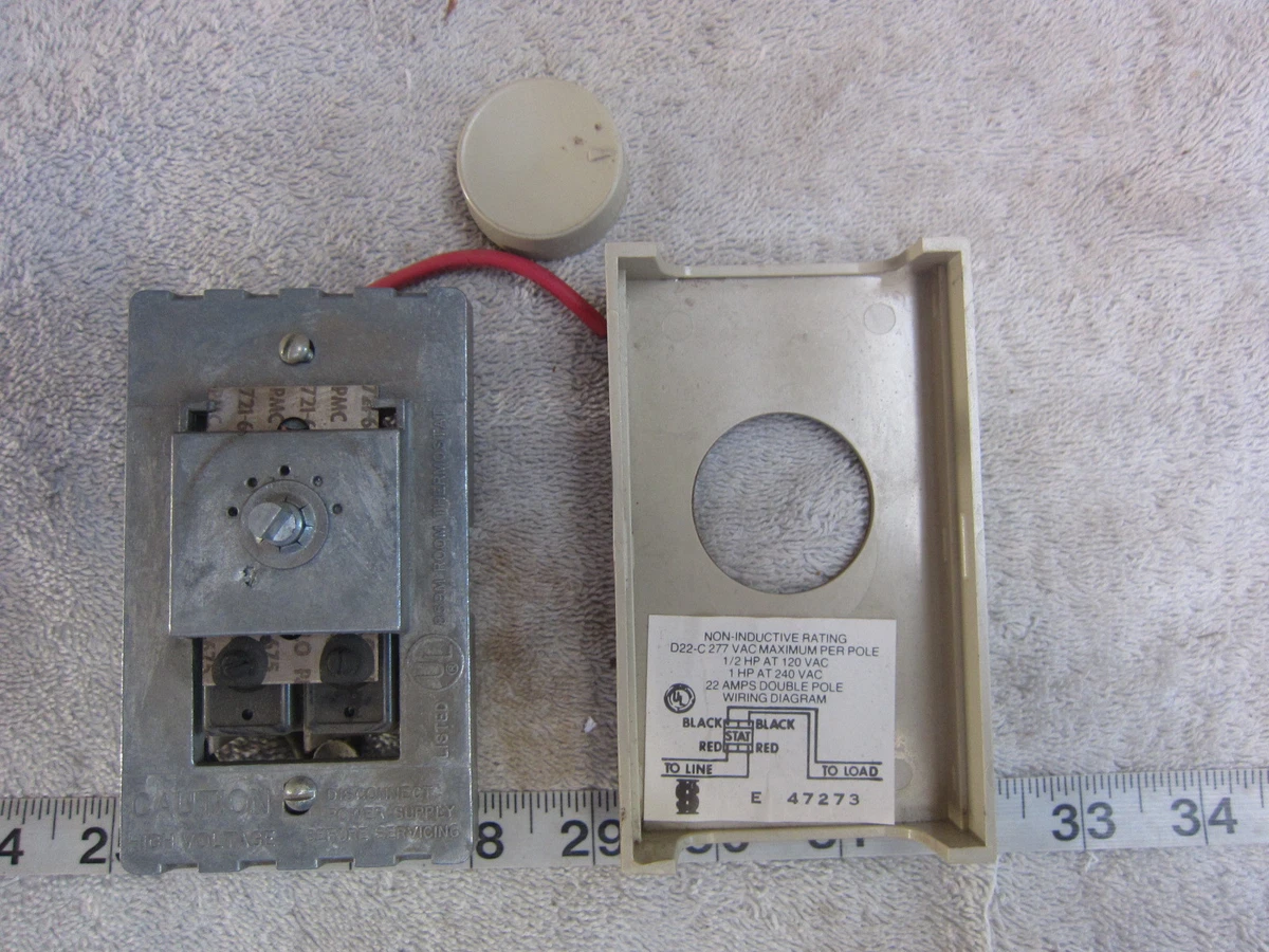 22A 120/250/277V Double Pole Line Voltage Thermostat, Used | eBay