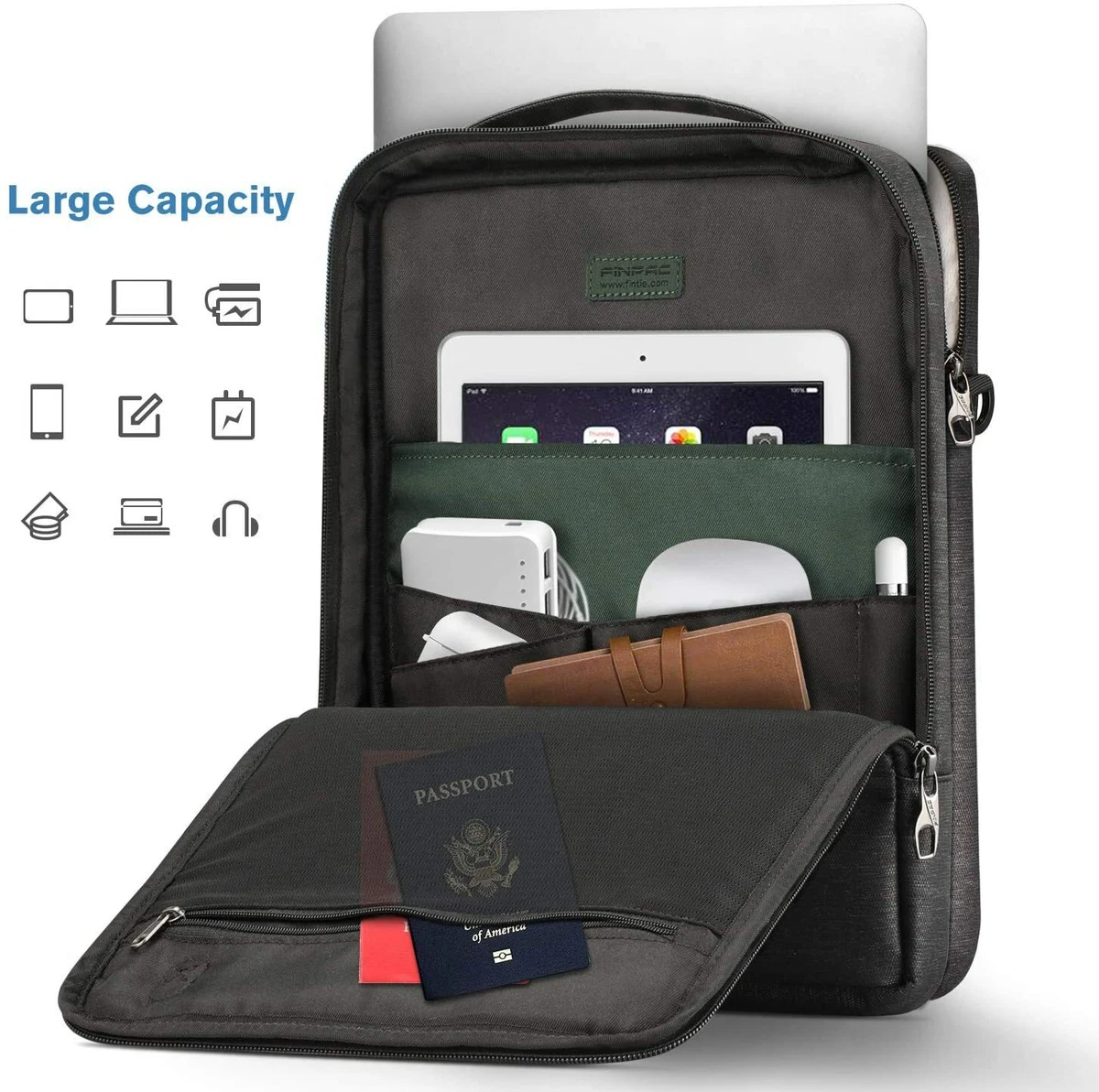 FINPAC 13 Inch Laptop Shoulder Bag for 13.3 Inch MacBook Pro Air