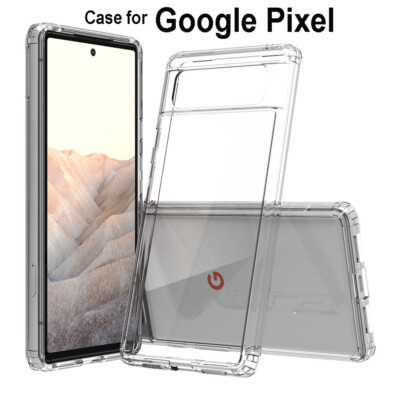 Für Google Pixel 6 7 8 9 Pro Transparent Klar Hard Case Robust Hülle Cover