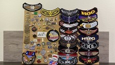 Harley Davidson HOG Member Patches Pins Mixed Lot 92 Pieces