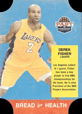 Derek Fisher - 2012 Panini Past & Present - Die Cut - Bread for Health #17
