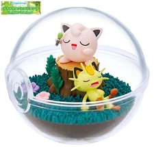 RE-MENT Pokemon Terrarium Collection 9 Poke Ball Mini Figure Jigglypuff & Meowth