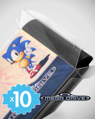 30 Boîtes De Protection Crystal Box – Pour Cartouches Sega Megadrive / Genesis, Neuves
