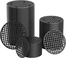 Flower Pot Hole Mesh Insert Bottom Grid Pad Plastic Rigid round Bonsai Drainage